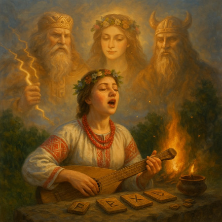 Божества в народных песнях и заговорах