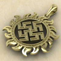 Цветок папоротника в солнце золото