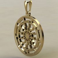 Черное солнце в протуберанцах золото