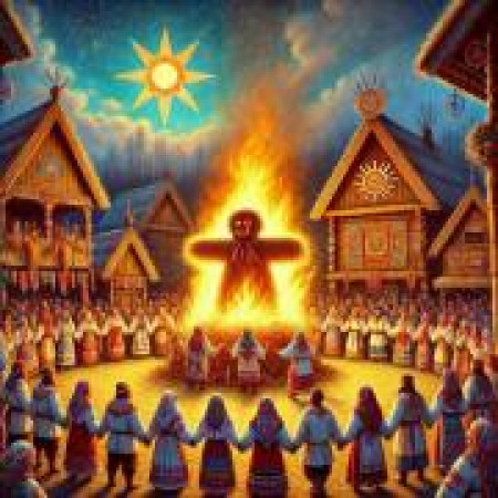 27 марта. Славянский праздник. Сжигание чучела Худа