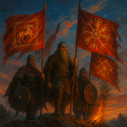 Боевые знамёна: что рисовали викинги на флагах? Боевые знамёна: что рисовали викинги на флагах?