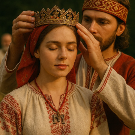 Свадебные обряды: языческий оберег под венцом Свадебные обряды: языческий оберег под венцом