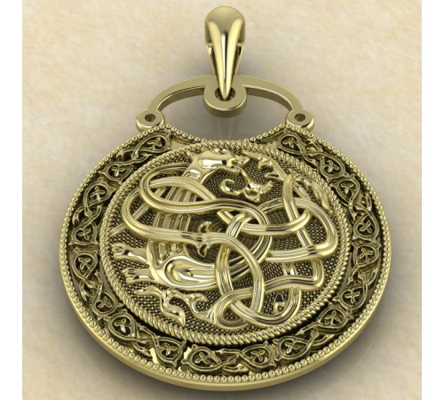 Подвеска Огненная Лисица золото