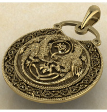 Подвеска Семарглы у древа жизни золото