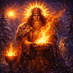 Даждьбог и зимний священный огонь