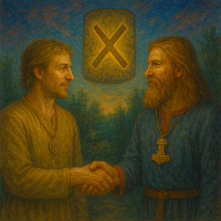 Формула укрепления дружбы: руна Гебо (Gebo) и её дар