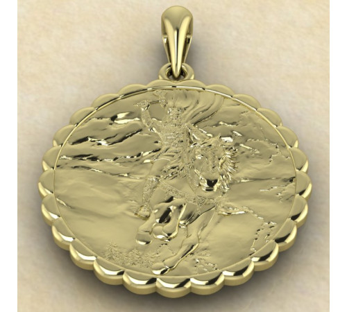 Печать Перуна с Перуном золото