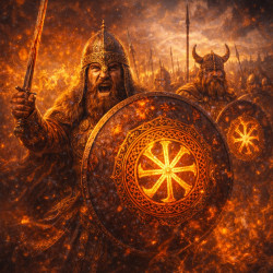 Зачем Коловрат изображали на щитах воинов