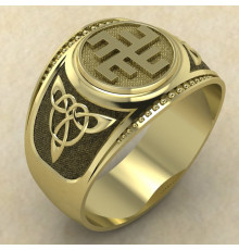 Печатка Небесный крест золото