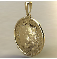 Печать Велеса волк золото