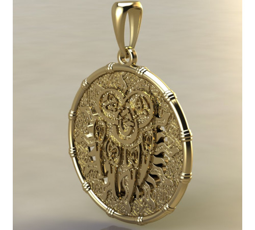 Печать Велеса волк золото