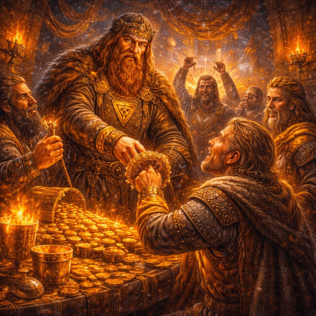 Браслеты-награды: как саги описывают выдачу золота дружинникам