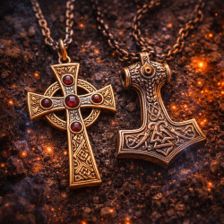 Исторические находки в Бирке: подвески в виде креста и Мьёлльнира вместе?