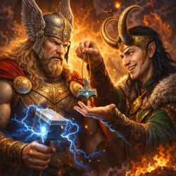 Как Тору однажды подарили “фальшивый” амулет: комичная история Локи