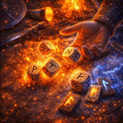 Кости и руны: бросание жребия для решения судьбы похода