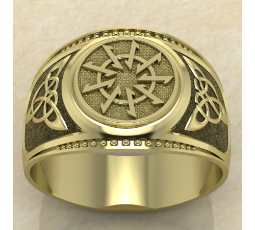 Печатка Волчий крюк золото