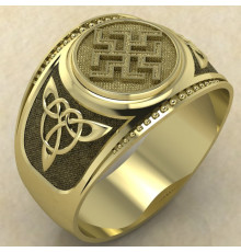 Печатка Зайчик золото