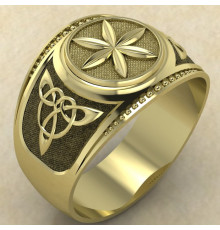Печатка Колесо Перуна золото