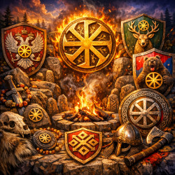 Коловрат в знаках рода и гербах