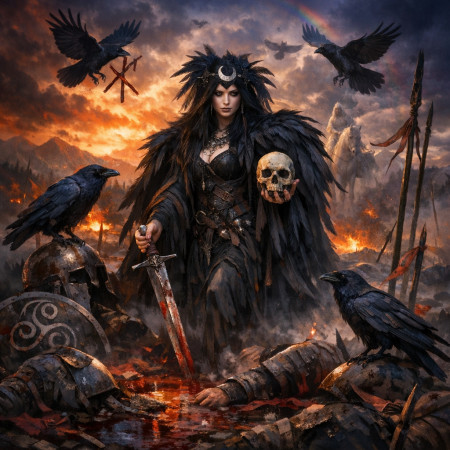 Бадб: воронья богиня и символика предвестий на поле битвы