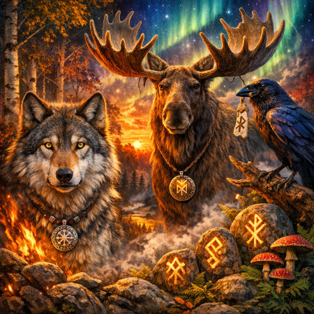 Славянские животные-обереги: волк, лось, ворон