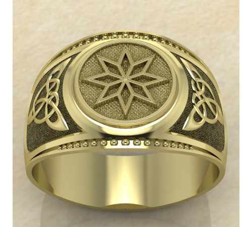 Печатка Алатырь золото