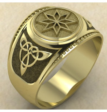 Печатка Алатырь золото