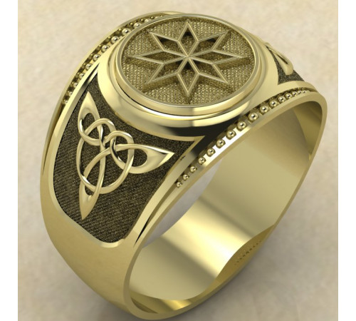 Печатка Алатырь золото