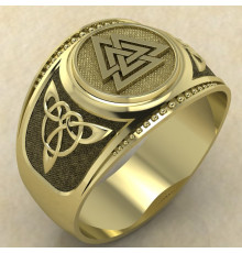 Печатка Валькнут золото