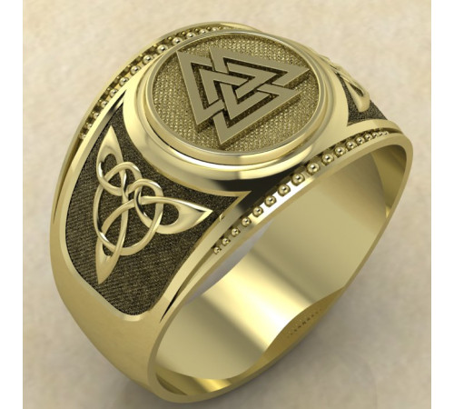 Печатка Валькнут золото