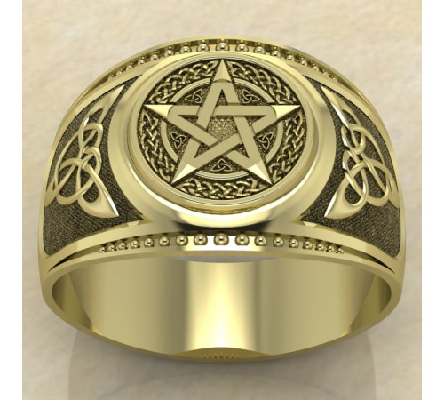 Печатка  Пентаграмма золото