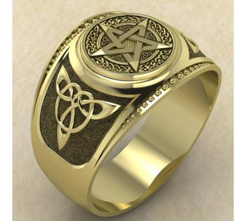 Печатка  Пентаграмма золото