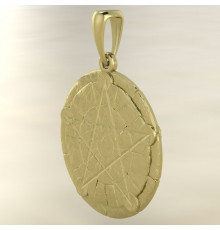 Пентаграмма на камне золото