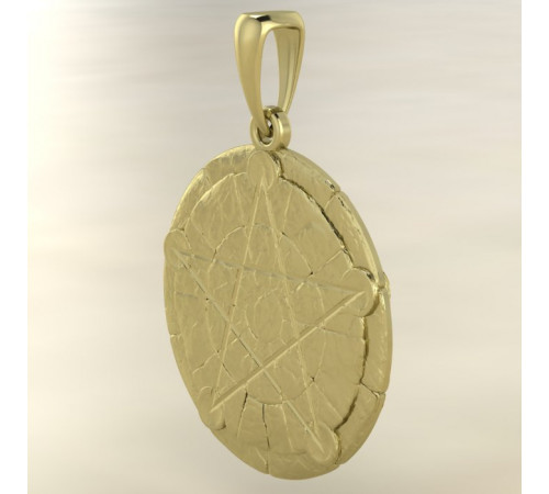 Пентаграмма на камне золото