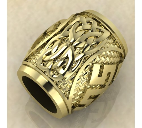 Шарм, бусина Боговник золото