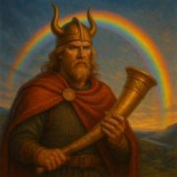 Бодрствующий Хеймдалль: страж радуги Биврёст и трубный глас Бодрствующий Хеймдалль: страж радуги Биврёст и трубный глас