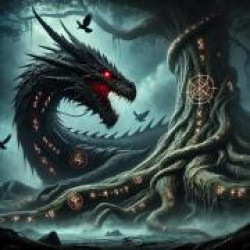 Дракон Нидхёгг — пожиратель душ в корнях мирового древа Дракон Нидхёгг — пожиратель душ в корнях мирового древа