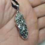 Серебряные подвески с символом Чернобога