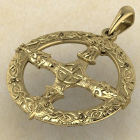 Оберег Компас викингов золото