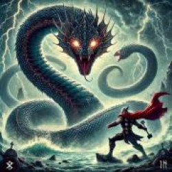 Йормунганд — мировой змей, которому суждено сразить Тора Йормунганд — мировой змей, которому суждено сразить Тора